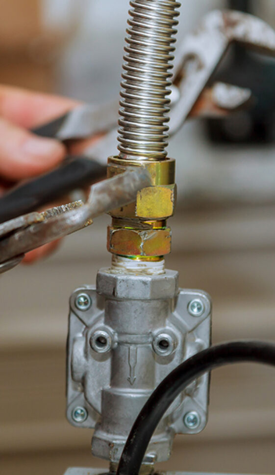 Emergency plumbing services technician helping fix an issue.